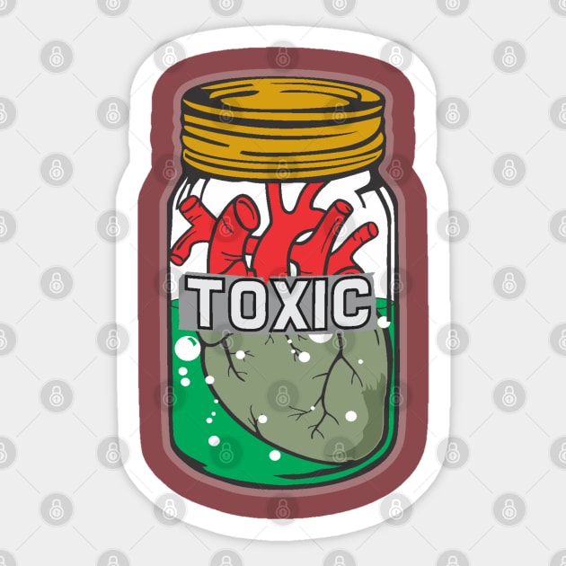 Toxic Heart Sticker by stuff101